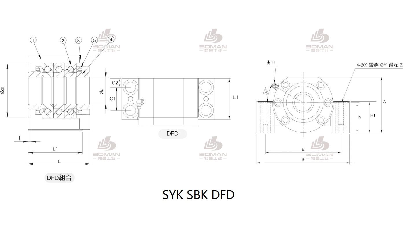 SYK FK08 syk丝杆支撑座3d